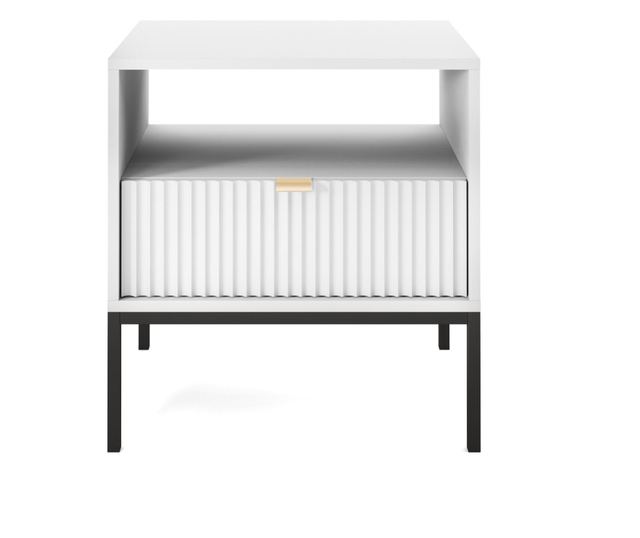 ÉJJELISZEKRÉNY, FURNLUX CLASSIC, AVON, 54x39x56cm, FEHÉR, MŰFA