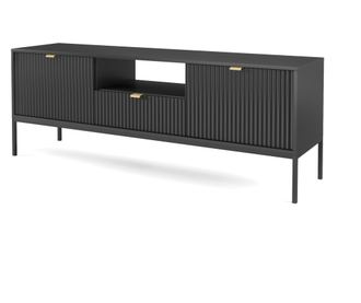 TV-ÁLLVÁNY, FURNLUX CLASSIC, AVON, 154x39x56cm, FEKETE, MŰFA