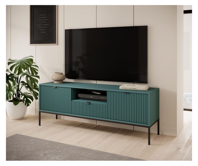TV-ÁLLVÁNY, FURNLUX CLASSIC, AVON, 154x39x56cm, ZÖLD, MŰFA