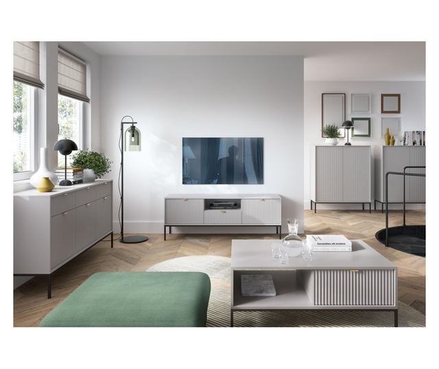 TV-ÁLLVÁNY, FURNLUX CLASSIC, AVON, 154x39x56cm, SZÜRKE, MŰFA