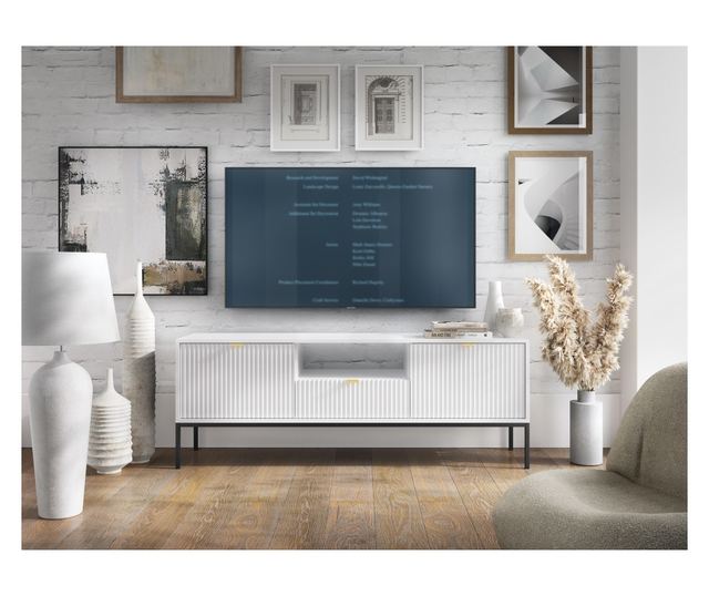 TV-ÁLLVÁNY, FURNLUX CLASSIC, AVON, 154x39x56cm, FEHÉR, MŰFA