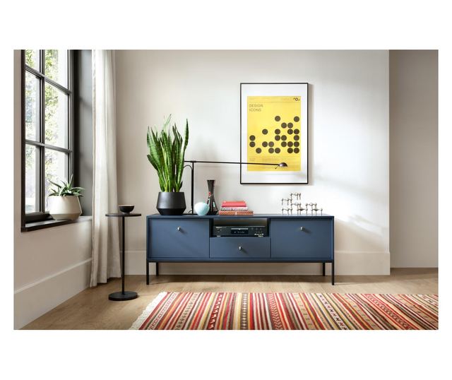TV-ÁLLVÁNY, FURNLUX CLASSIC, MONO, 153x39x56cm, KÉK, MŰFA