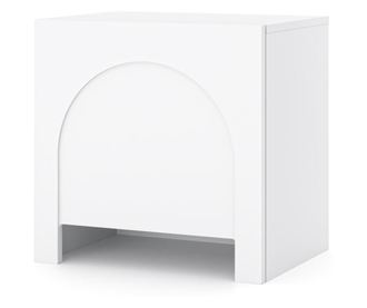 ÉJJELISZEKRÉNY, FURNLUX CLASSIC, ARCO, 50x35x49cm, FEHÉR, MŰFA