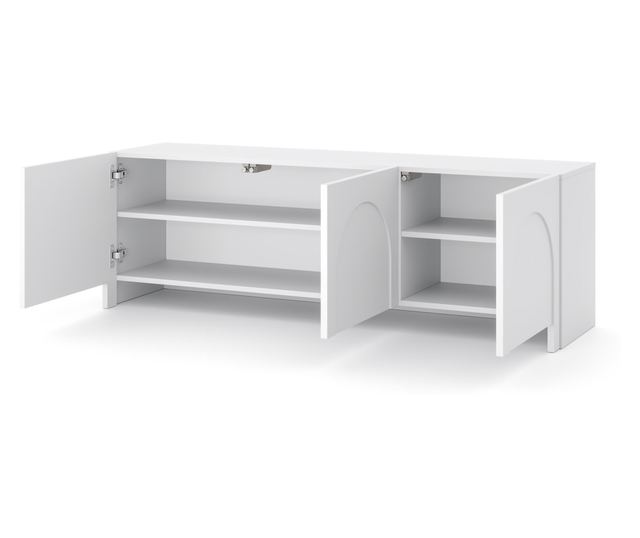 TV KOMODA, FURNLUX CLASSIC, ARCO, 150x35x49cm, BIJELA, DRVENI PLOČASTI MATERIJAL
