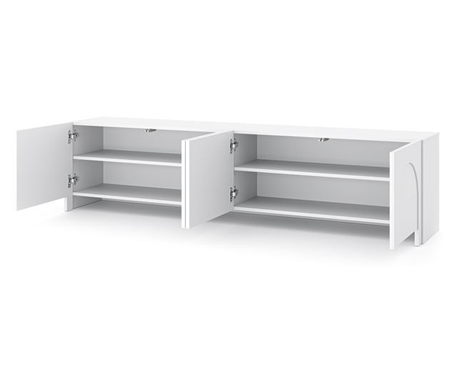 TV-ÁLLVÁNY, FURNLUX CLASSIC, ARCO, 204x35x51cm, FEHÉR, MŰFA
