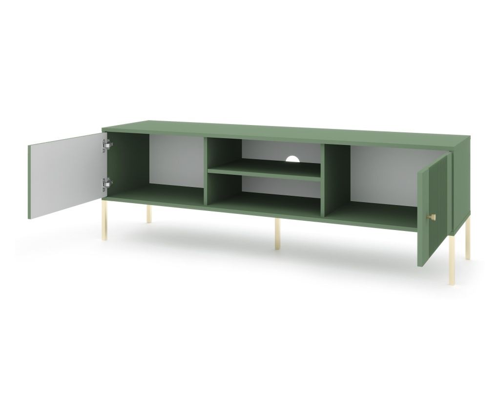 COMODĂ TV, FURNLUX CLASSIC, ISEO, 154x50x50cm, VERDE, LEMN PRELUCRAT - 2