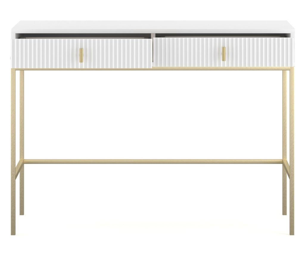 CONSOLĂ, FURNLUX CLASSIC, MAGGIORE, 104x50x77cm, ALB, LEMN PRELUCRAT - 4