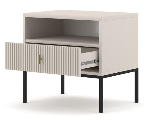 ÉJJELISZEKRÉNY, FURNLUX CLASSIC, MAGGIORE, 54x39x52cm, BÉZS, MŰFA