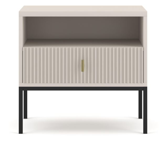 ÉJJELISZEKRÉNY, FURNLUX CLASSIC, MAGGIORE, 54x39x52cm, BÉZS, MŰFA