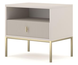 ÉJJELISZEKRÉNY, FURNLUX CLASSIC, MAGGIORE, 54x39x52cm, BÉZS, MŰFA