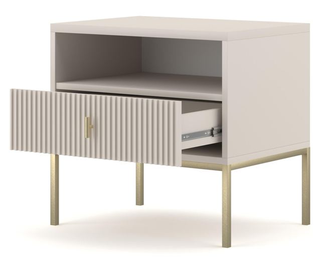ÉJJELISZEKRÉNY, FURNLUX CLASSIC, MAGGIORE, 54x39x52cm, BÉZS, MŰFA