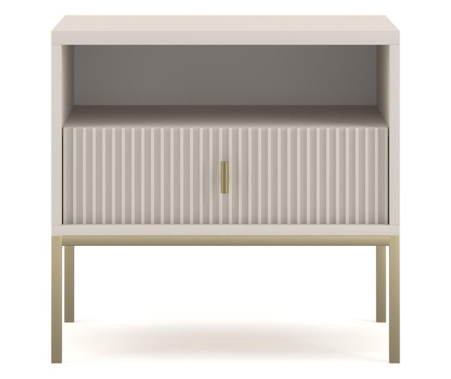 ÉJJELISZEKRÉNY, FURNLUX CLASSIC, MAGGIORE, 54x39x52cm, BÉZS, MŰFA