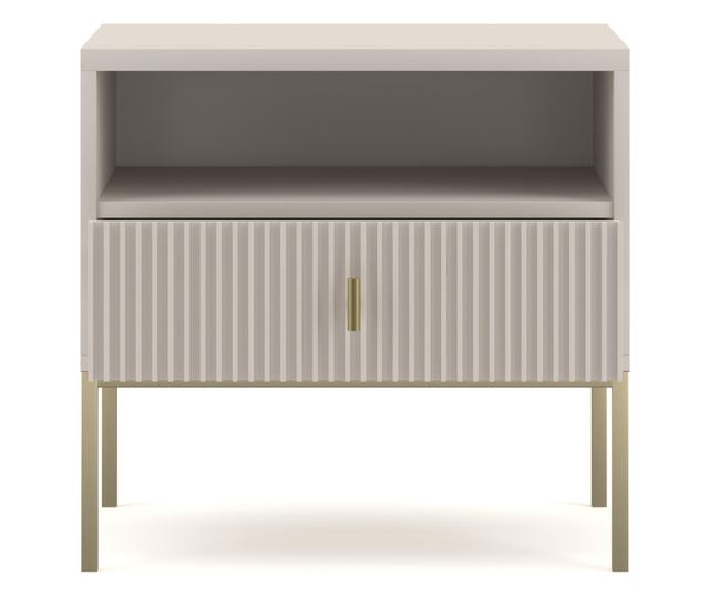 ÉJJELISZEKRÉNY, FURNLUX CLASSIC, MAGGIORE, 54x39x52cm, BÉZS, MŰFA