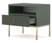 ÉJJELISZEKRÉNY, FURNLUX CLASSIC, MAGGIORE, 54x39x52cm, ZÖLD, MŰFA