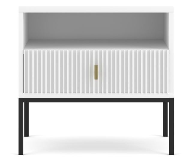 ÉJJELISZEKRÉNY, FURNLUX CLASSIC, MAGGIORE, 54x39x52cm, FEHÉR, MŰFA