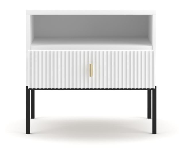 ÉJJELISZEKRÉNY, FURNLUX CLASSIC, MAGGIORE, 54x39x52cm, FEHÉR, MŰFA