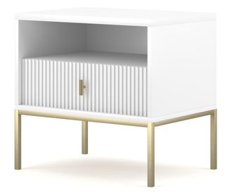 ÉJJELISZEKRÉNY, FURNLUX CLASSIC, MAGGIORE, 54x39x52cm, FEHÉR, MŰFA