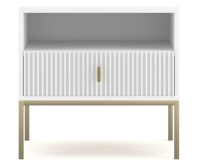 ÉJJELISZEKRÉNY, FURNLUX CLASSIC, MAGGIORE, 54x39x52cm, FEHÉR, MŰFA