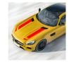 Комплект от 2 самозалепващи се стикера Tuning, модел "Hood Stripes V1", размер 85 х 12 см, цвят Червен