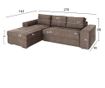 Ъглов диван Начос ляв ъгъл HM3279.03L кафяв цвят