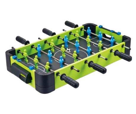 Joc Fotbal de masă cu teren eMazing, 18 jucători, 6 mânere și panou de scor, din metal și ABS, 51 x 44 x 17.5 cm, design plin de
