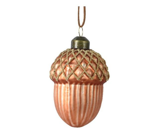 Üveg makk alakú dísz, színes, 5,5x8 cm