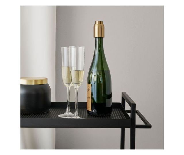 Bordugó Stelton vákuumszivattyúval, Nyakörv, beépített vákuumszivattyú funkció, minimalista design, arany