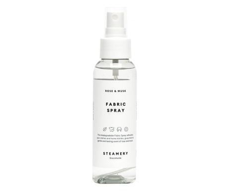 Parfümös spray textilekhez Steamery Stockholm, Finom, rózsa és pézsma, antisztatikus funkció, 100 ml