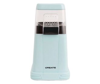 Retro CREATE pattogatott kukorica gép, kapacitása 80 g, mindössze 3 perc alatt kész, könnyen használható, 1200 W, adagolókanál,