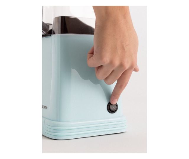 Retro CREATE pattogatott kukorica gép, kapacitása 80 g, mindössze 3 perc alatt kész, könnyen használható, 1200 W, adagolókanál,