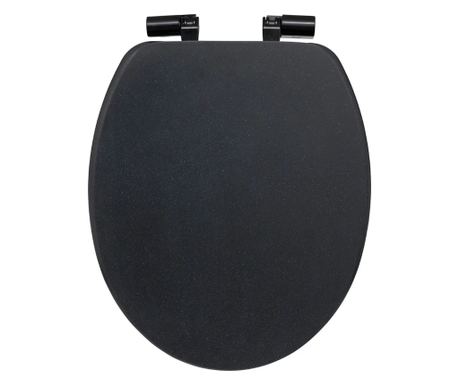 Capac toaleta Onyx Black, universal, MDF, 37.5 x 50 x H5.2 cm