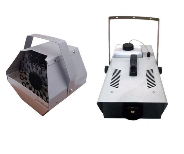Paket aparata za balone, tekućina za balone od 5 l i profesionalni dimni aparat, IdeallStore®, nehrđajući čelik, daljinski uprav