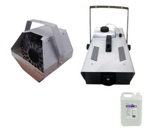 Paket aparata za balone, tekućina za balone od 5 l i profesionalni dimni aparat, IdeallStore®, nehrđajući čelik, daljinski uprav