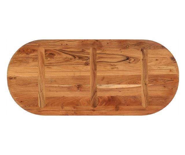 tömör akácfa ovális asztallap 110 x 50 x 3,8 cm