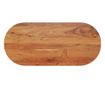 tömör akácfa ovális asztallap 90 x 40 x 2,5 cm