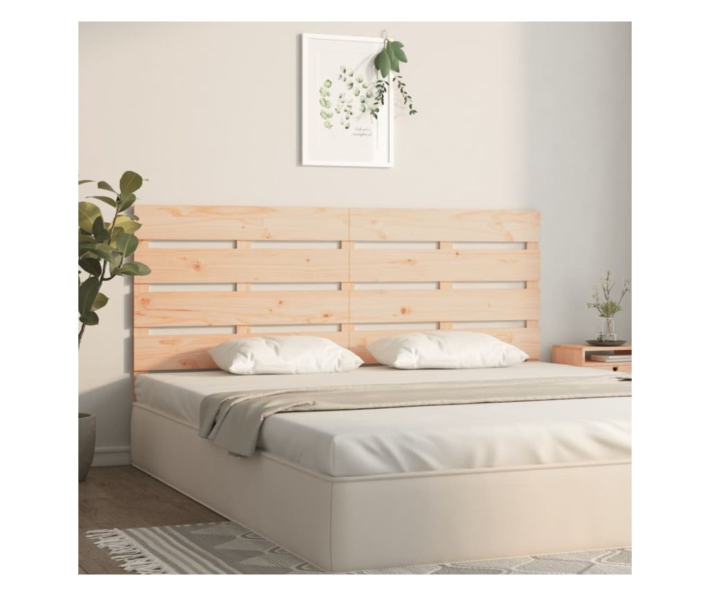 Табла за легло, 140x3x80 см, масивна борова дървесина - 3