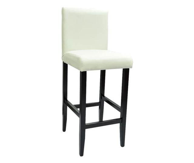 Barski stoli, 6 kosov, beli, umetno usnje