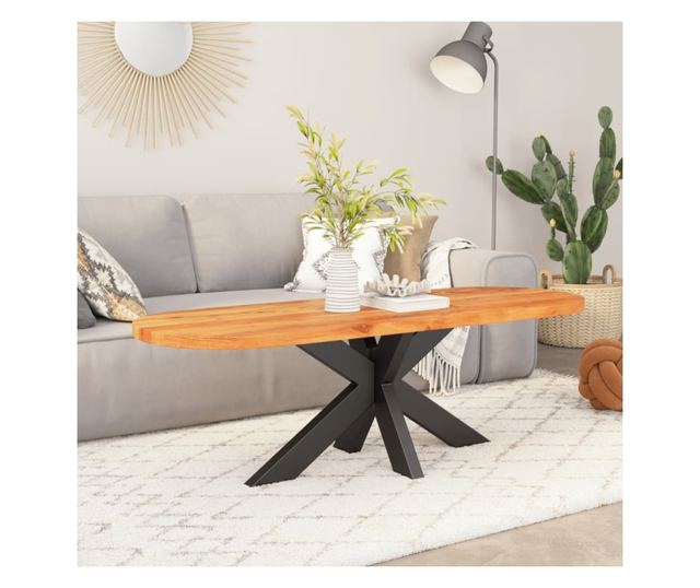 tömör akácfa ovális asztallap 110 x 50 x 3,8 cm