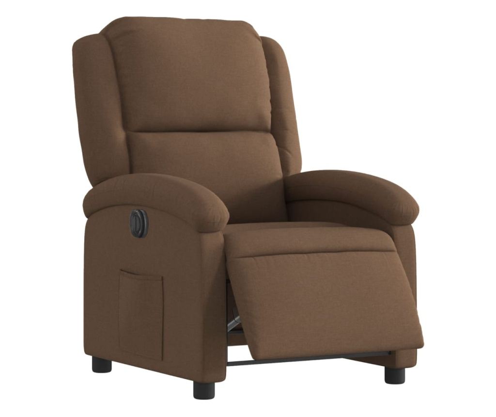 Električni naslanjač na razteg, rjav, blago - 3