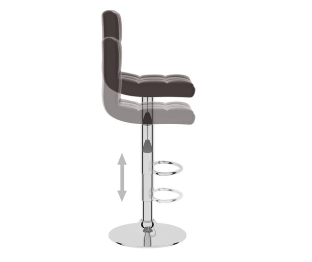 Barski stol, rjav, umetno usnje