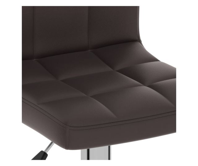 Barski stol, rjav, umetno usnje