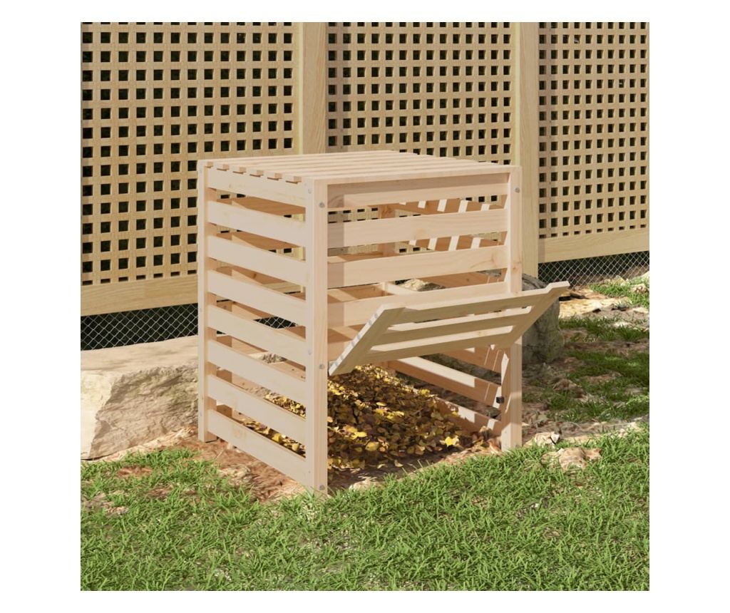 Компостер, 63,5x63,5x77,5 см, Масивна борова дървесина - 3