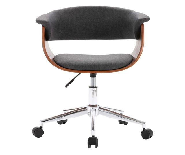 Vrtljivi kuhinjski stoli, 2 kosa, sivi, blago