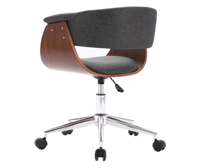 Vrtljivi kuhinjski stoli, 2 kosa, sivi, blago