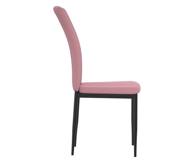 Jedilni stoli, 2 kosa, roza, žamet