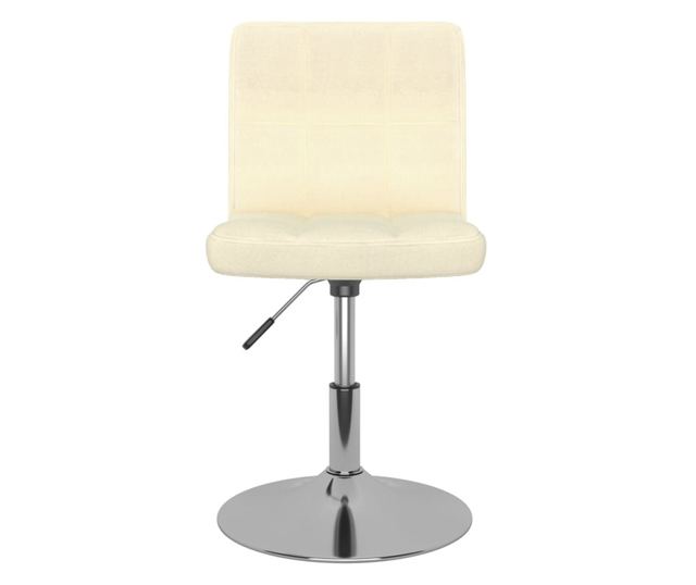 Vrtljiv barski stol, krem barva, blago
