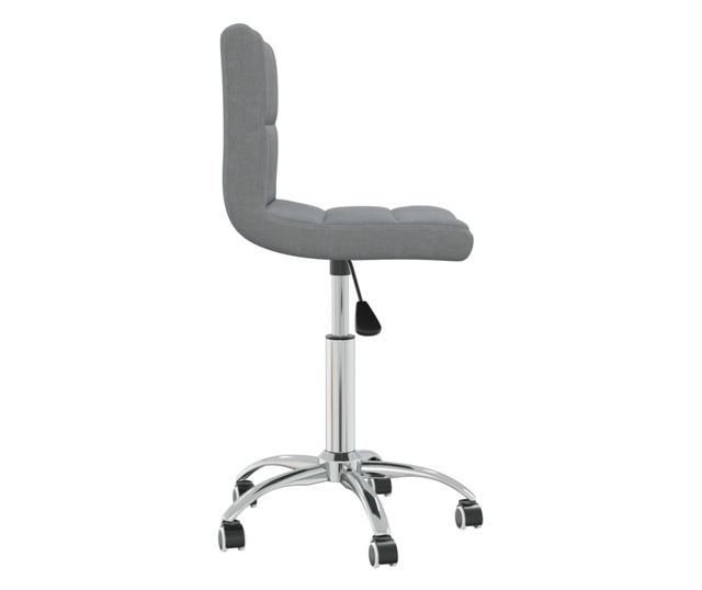 Vrtljiv kuhinjski stol, svetlo siv, blago