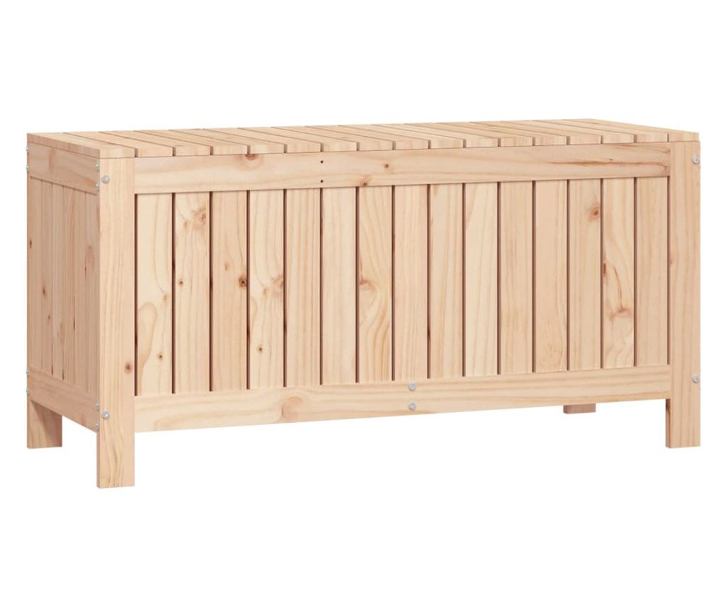 Градинска кутия за съхранение, 108x42.5x54 см, масивна борова дървесина - 5