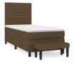 Box spring postel s matrací tmavě hnědá 90x190 cm textil thumbnail 1