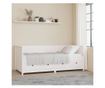 Daybed, Λευκό, 90x200 εκ., Μασίφ Πεύκο thumbnail 1